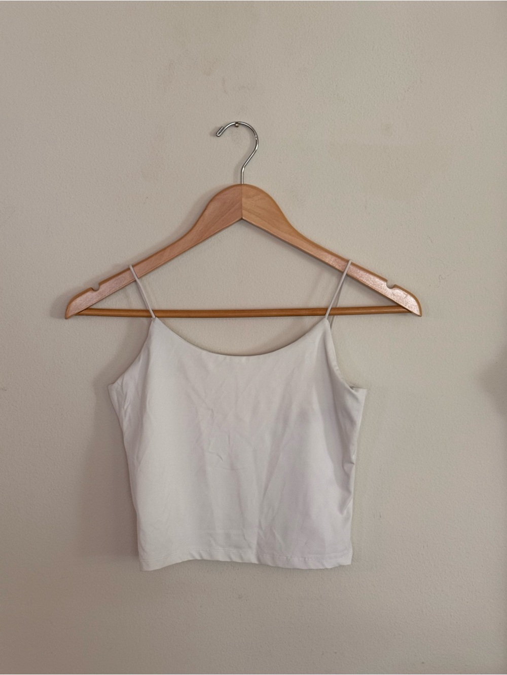 Classic White Spaghetti Strap Crop Top